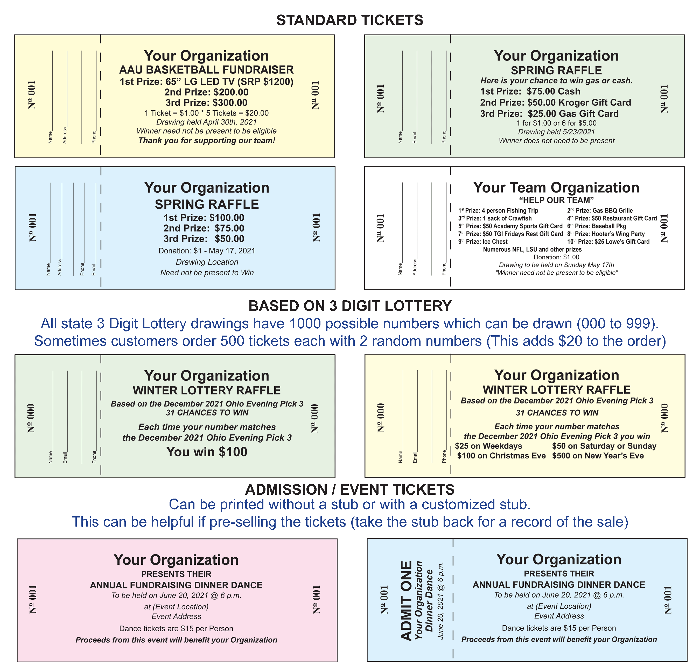 Custom Raffle Ticket Printing Resources