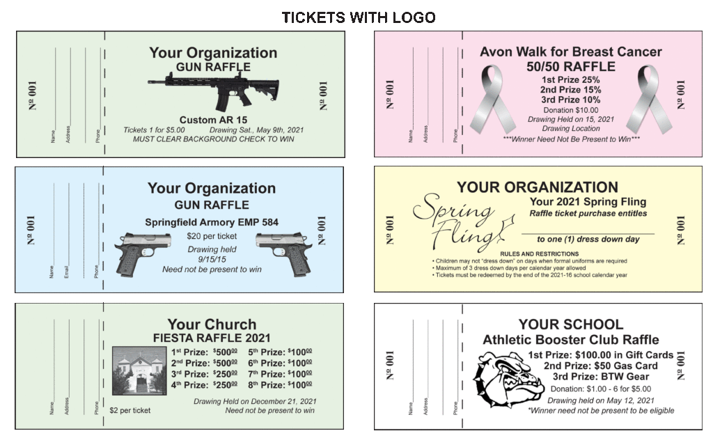 Gun Raffle Ticket Template Gun Raffle Ticket Template